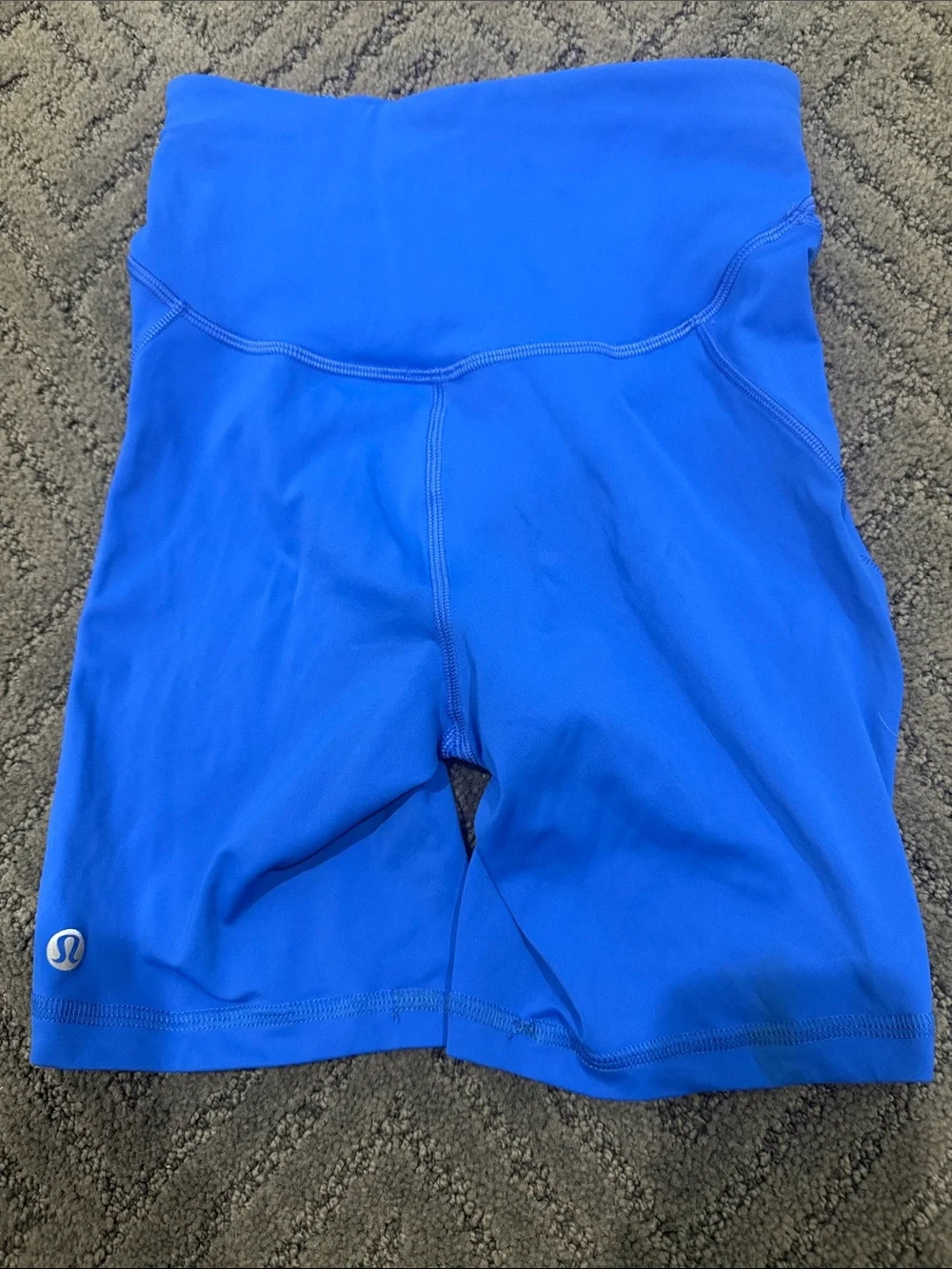 Lululemon  High-Waist Blue Performance Bike Shorts